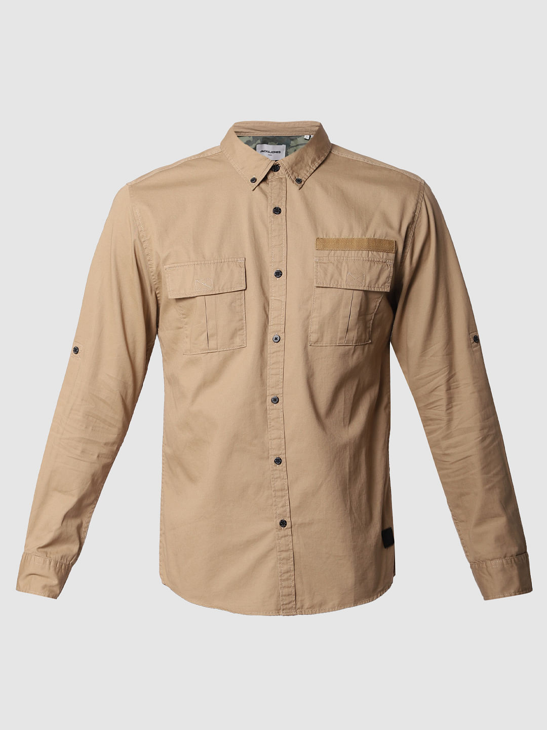 Brown Button Down Full Sleeves Shirt