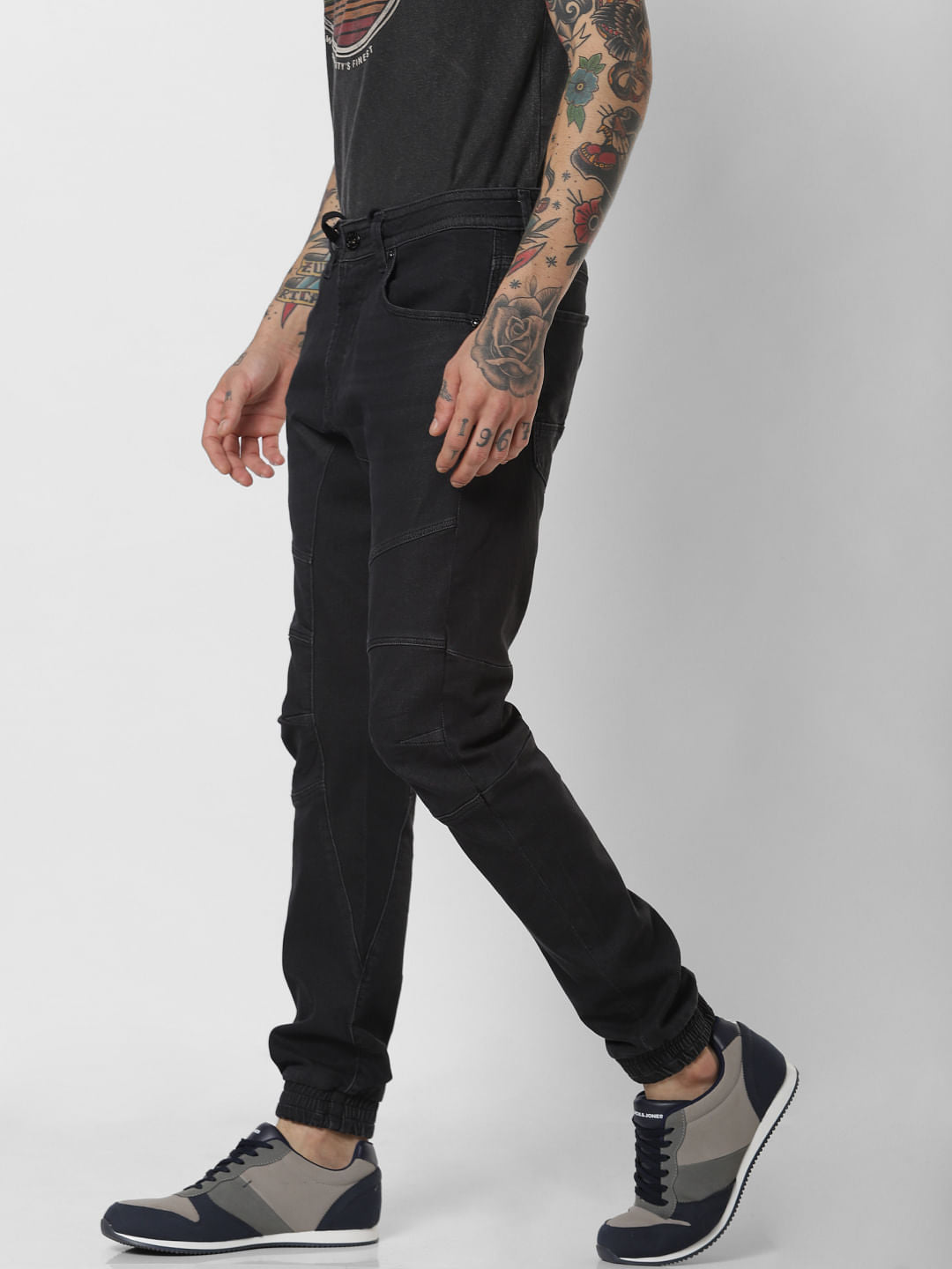 Black Low Rise Simon Anti Fit Jeans
