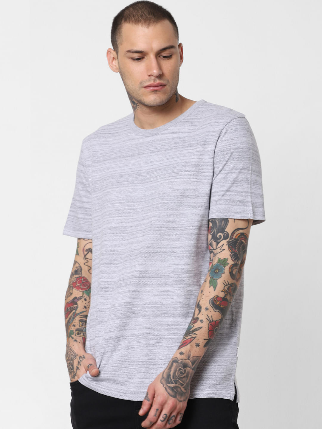 Light Grey Crew Neck T-Shirt