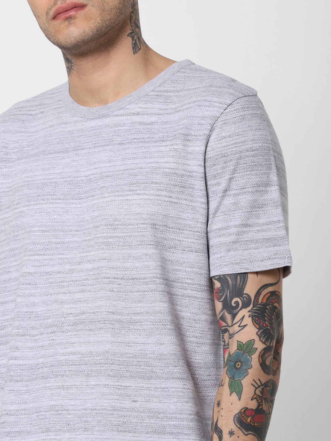Light Grey Crew Neck T-Shirt