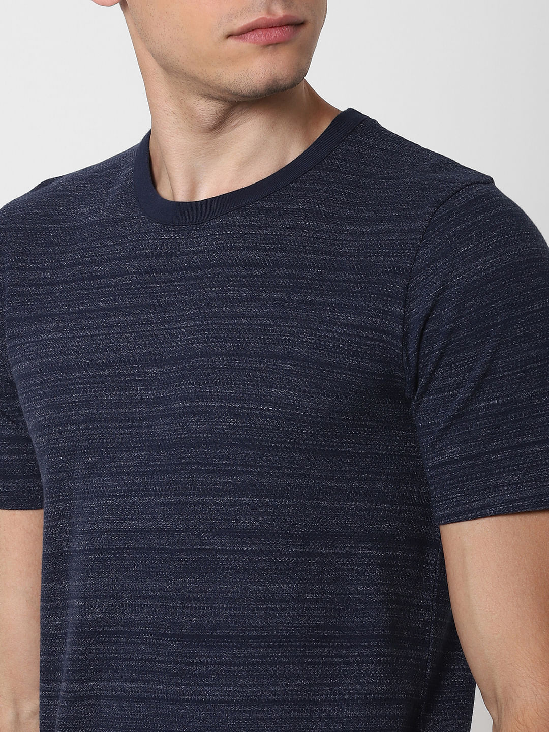 Dark Blue Crew Neck T-Shirt