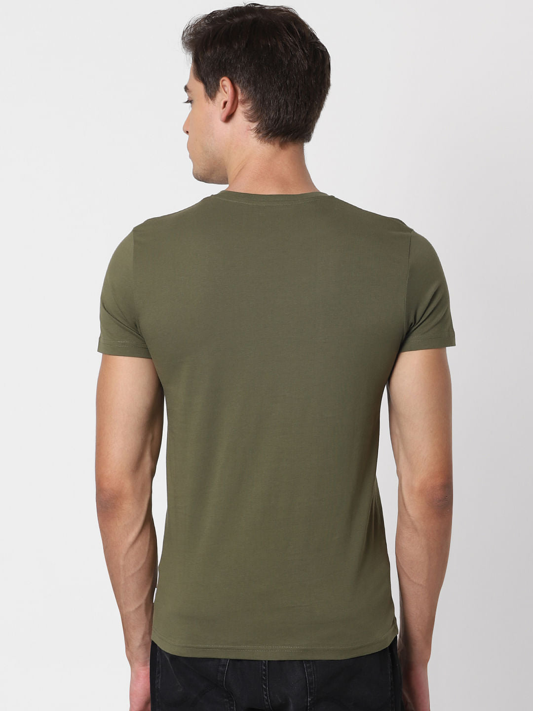Green Graphic Print Crew Neck T-Shirt