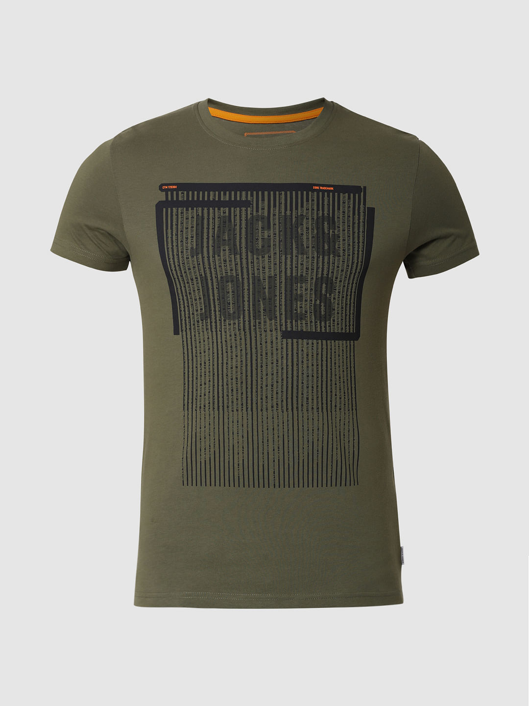 Green Graphic Print Crew Neck T-Shirt