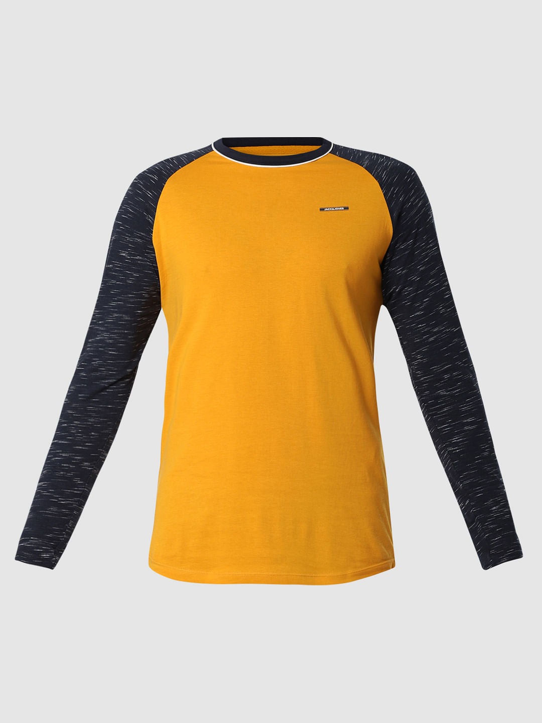 Yellow Colourblocked Crew Neck T-Shirt