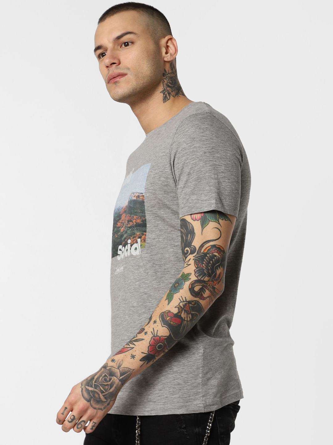 Anti Social Print Crew Neck T-Shirt