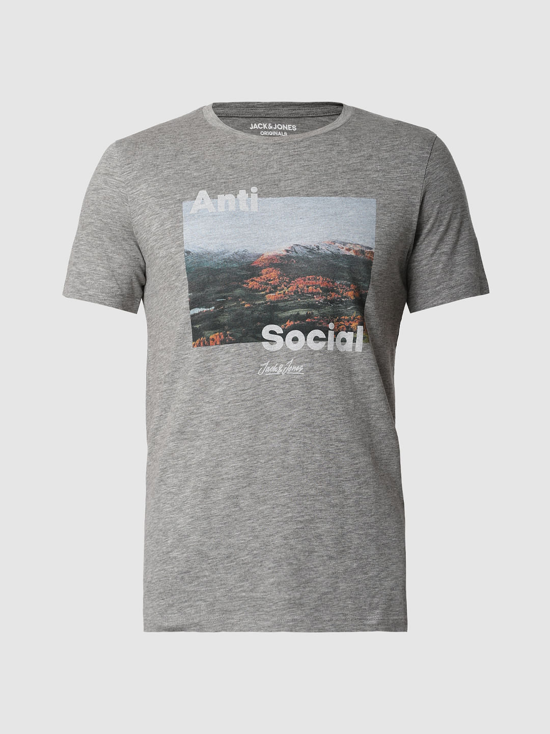 Anti Social Print Crew Neck T-Shirt