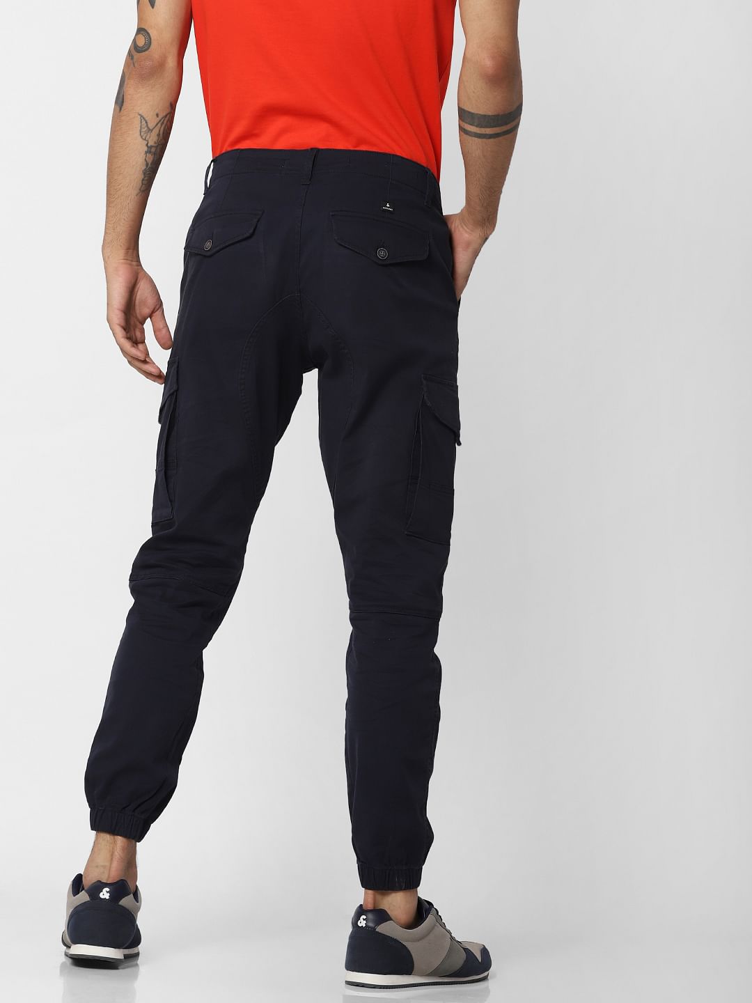 Navy Blue Anti Fit Cargo Pants