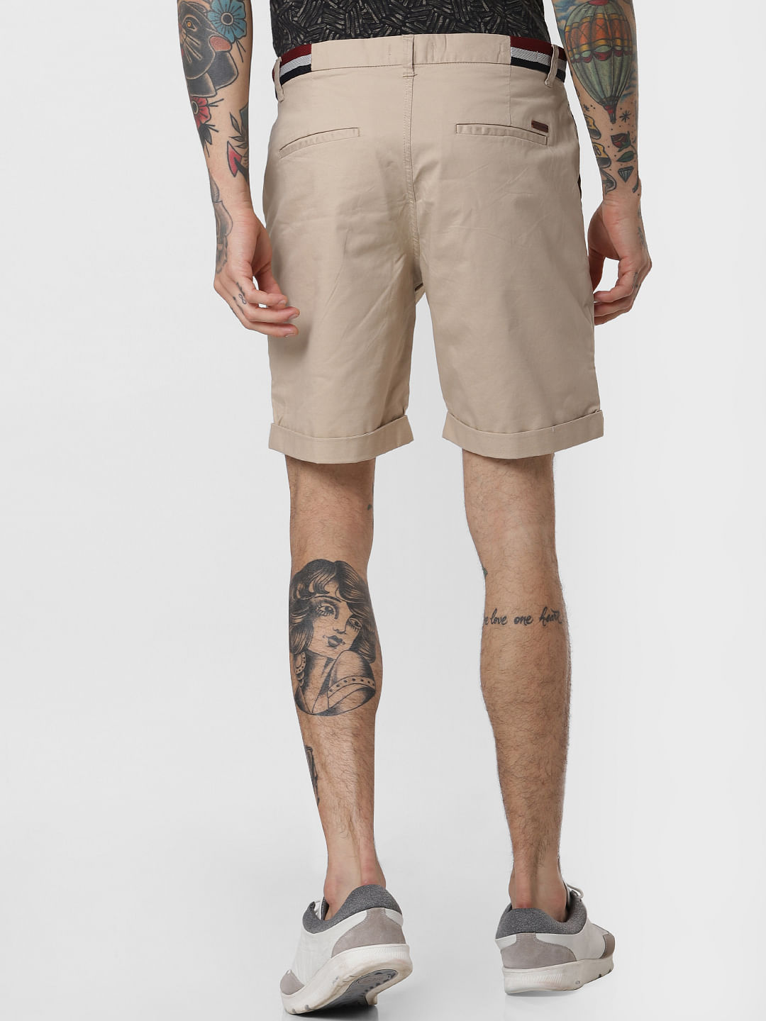 Beige Chino Shorts