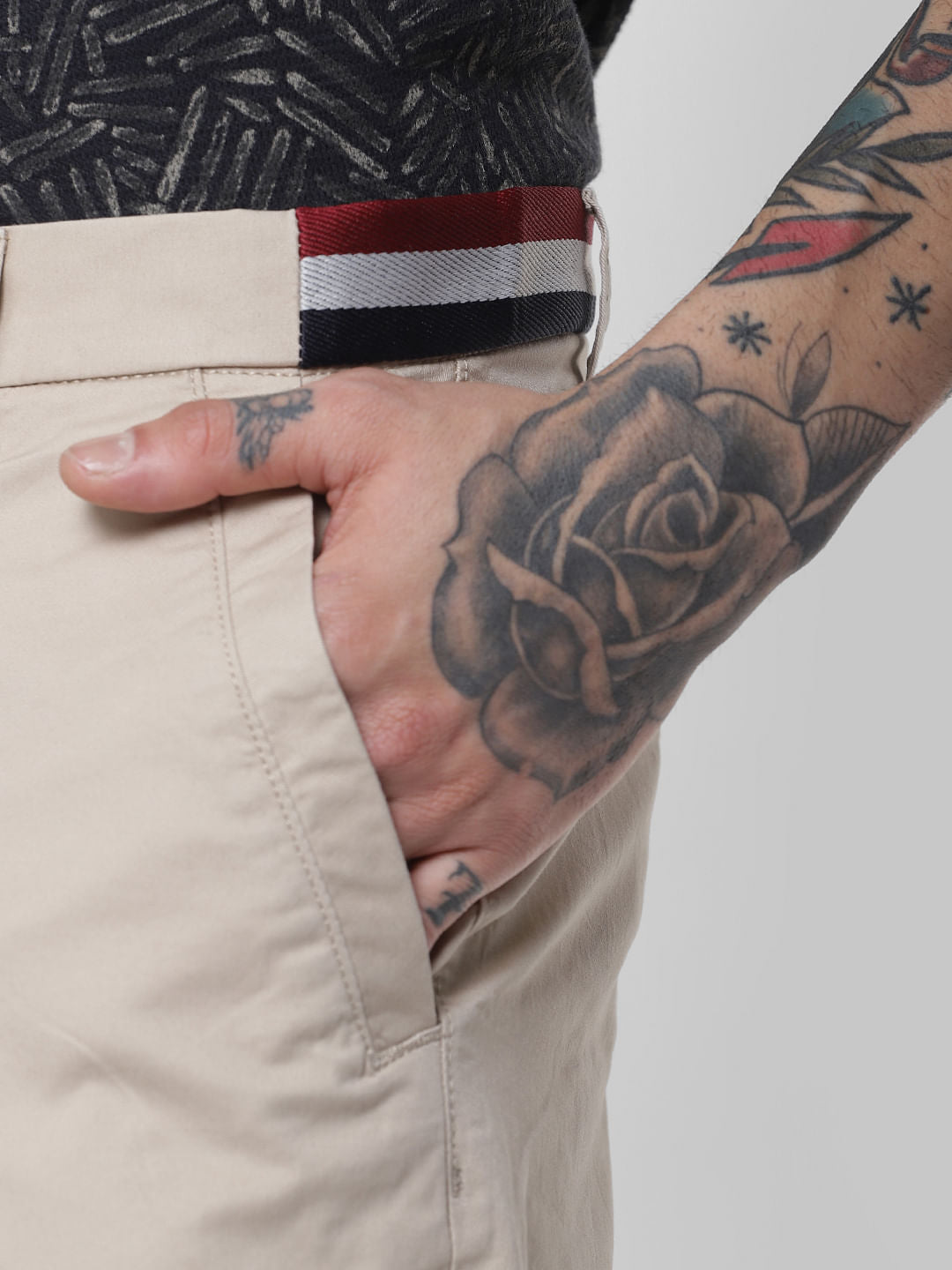 Beige Chino Shorts