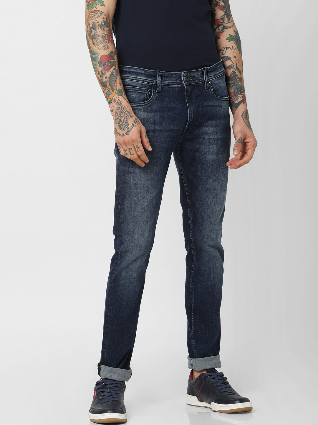 Blue Low Rise Liam Skinny Fit Jeans - 28/30