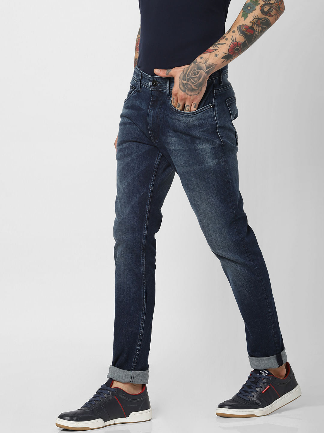 Blue Low Rise Liam Skinny Fit Jeans