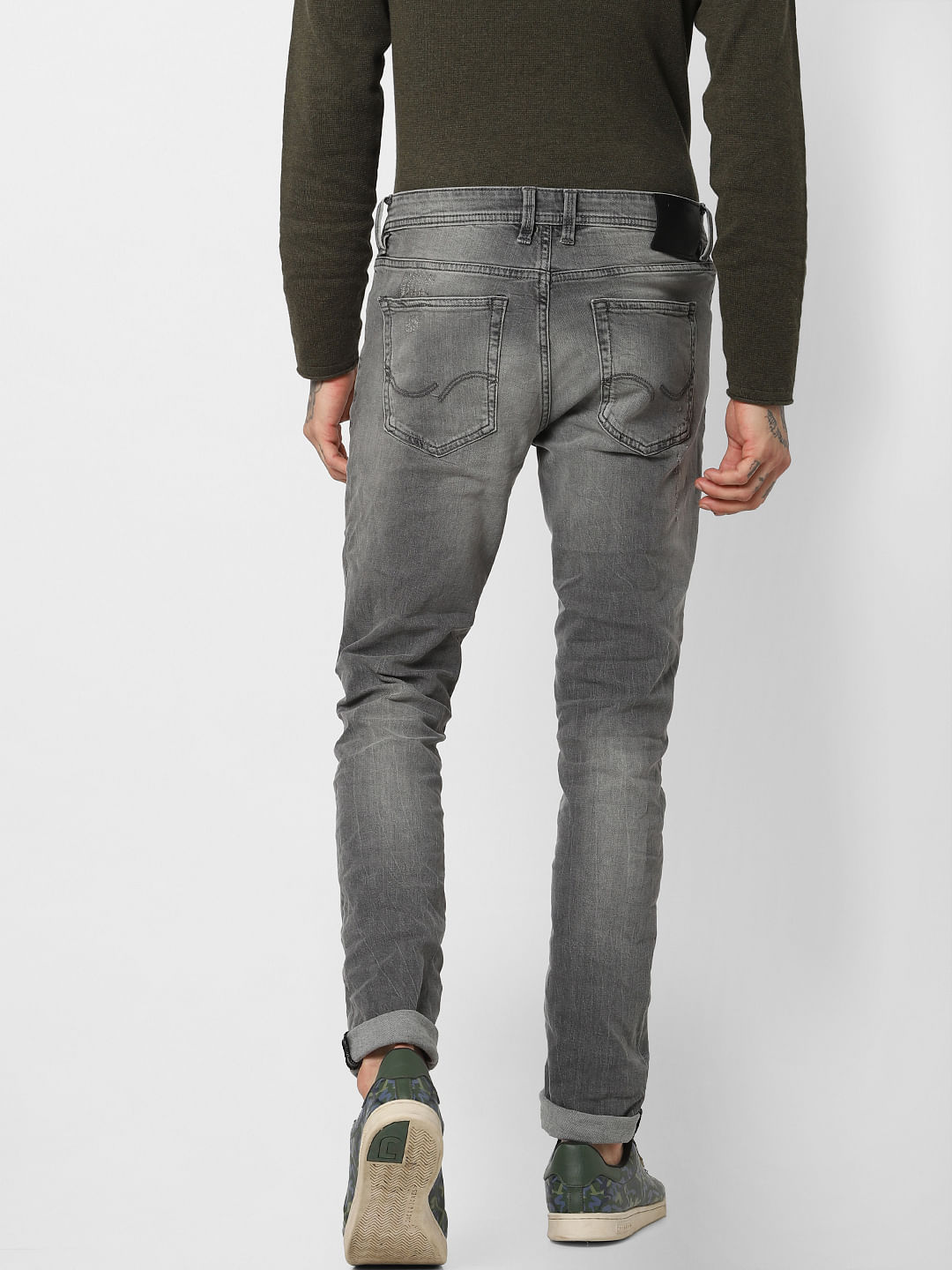 Grey Low Rise Ben Slim Fit Jeans