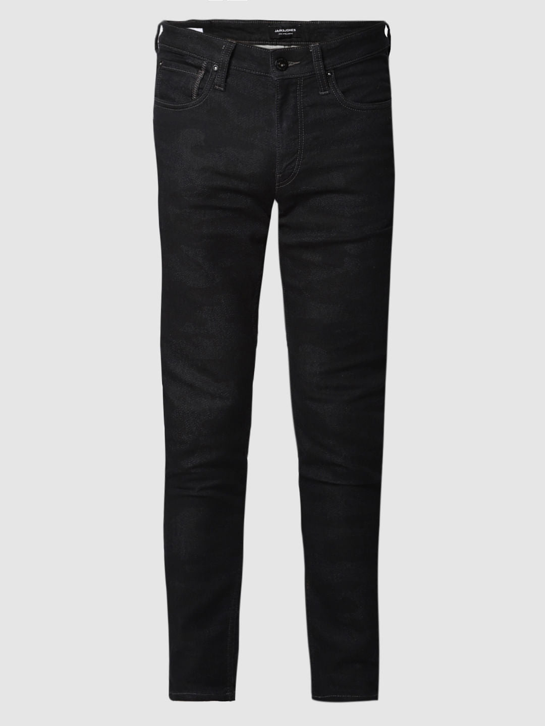Dark Grey Indigo Knit Ben Skinny Fit Jeans