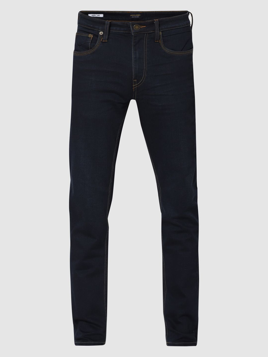 Blue Low Rise Indigo Knit Ben Skinny Fit Jeans