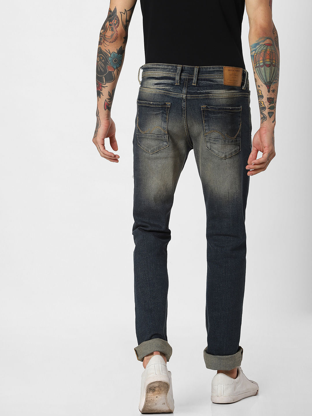 Blue Ripped Clark Slim Jeans