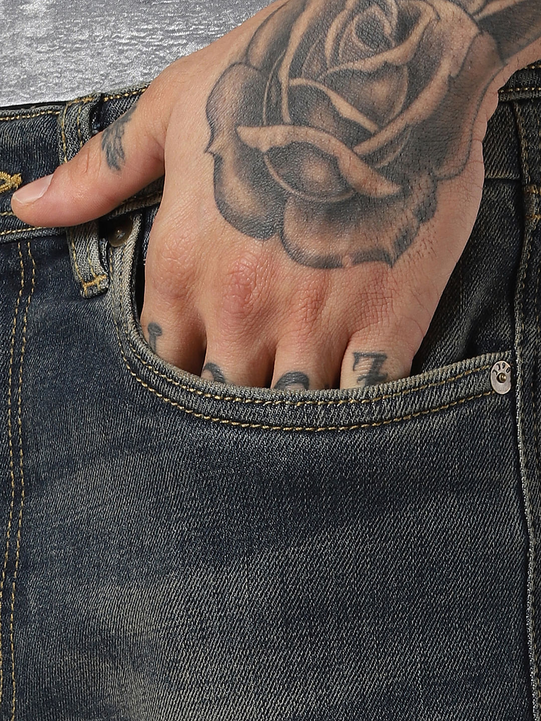 Blue Ripped Clark Slim Jeans