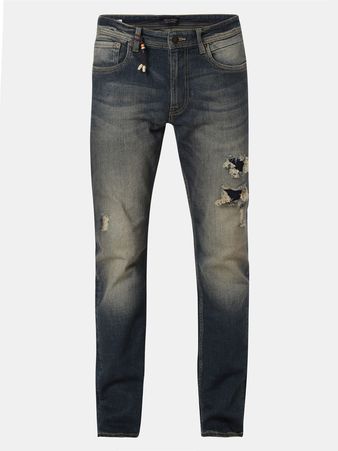 Blue Ripped Clark Slim Jeans