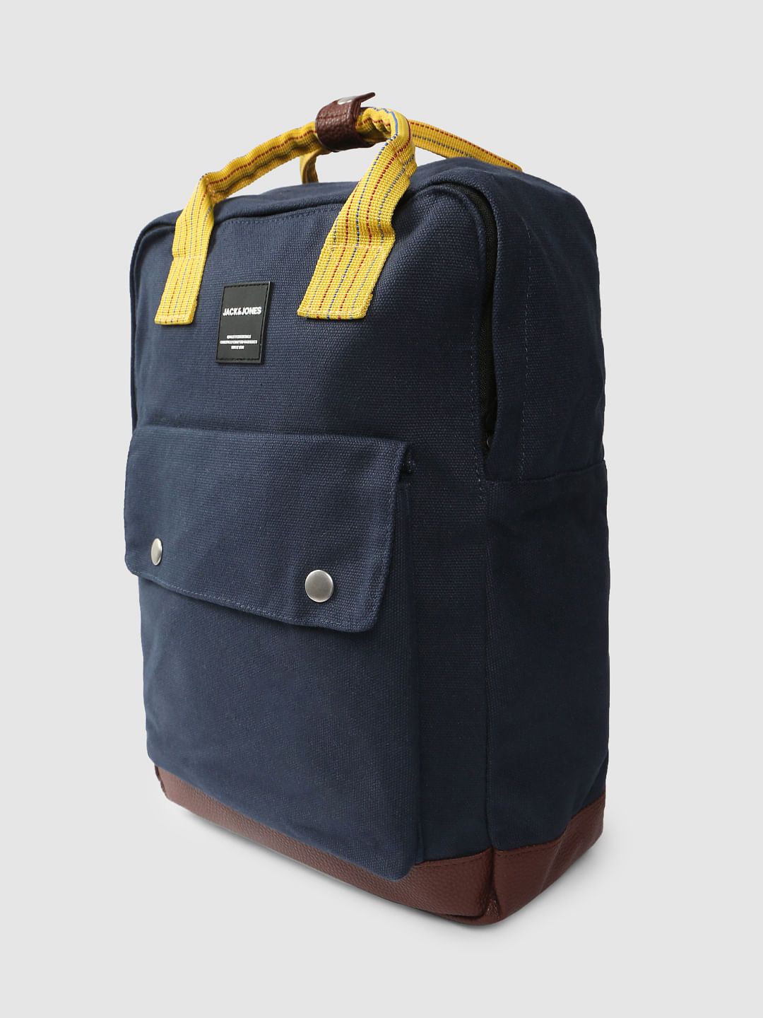 Navy Blue Colourblocked Backpack