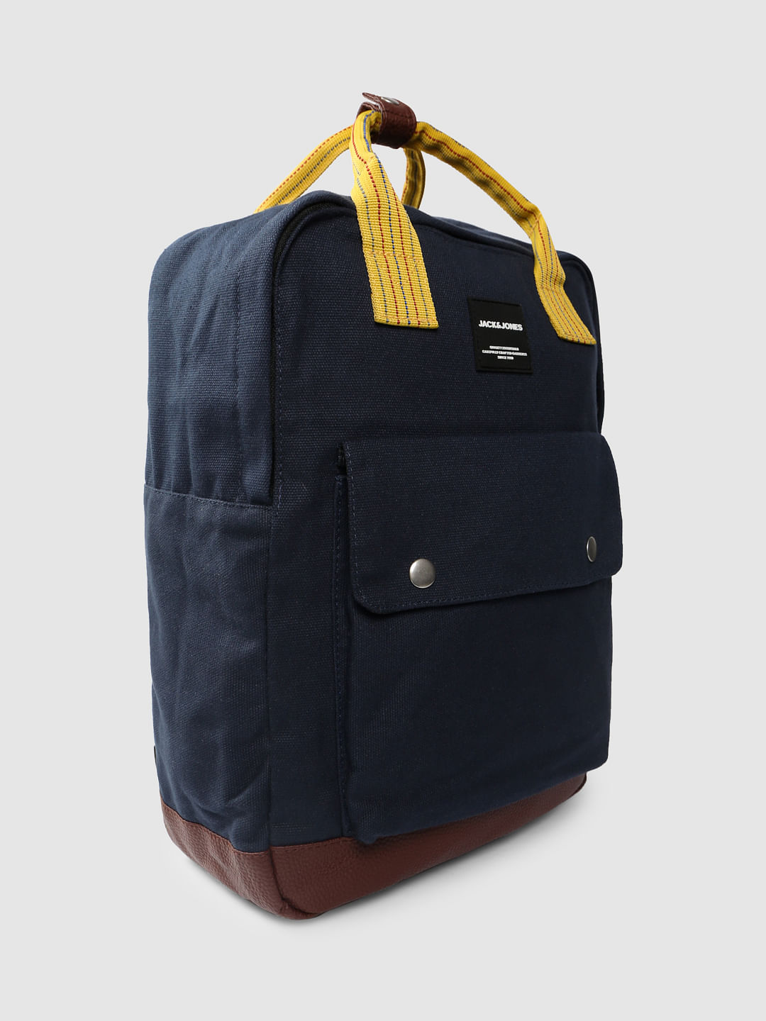 Navy Blue Colourblocked Backpack
