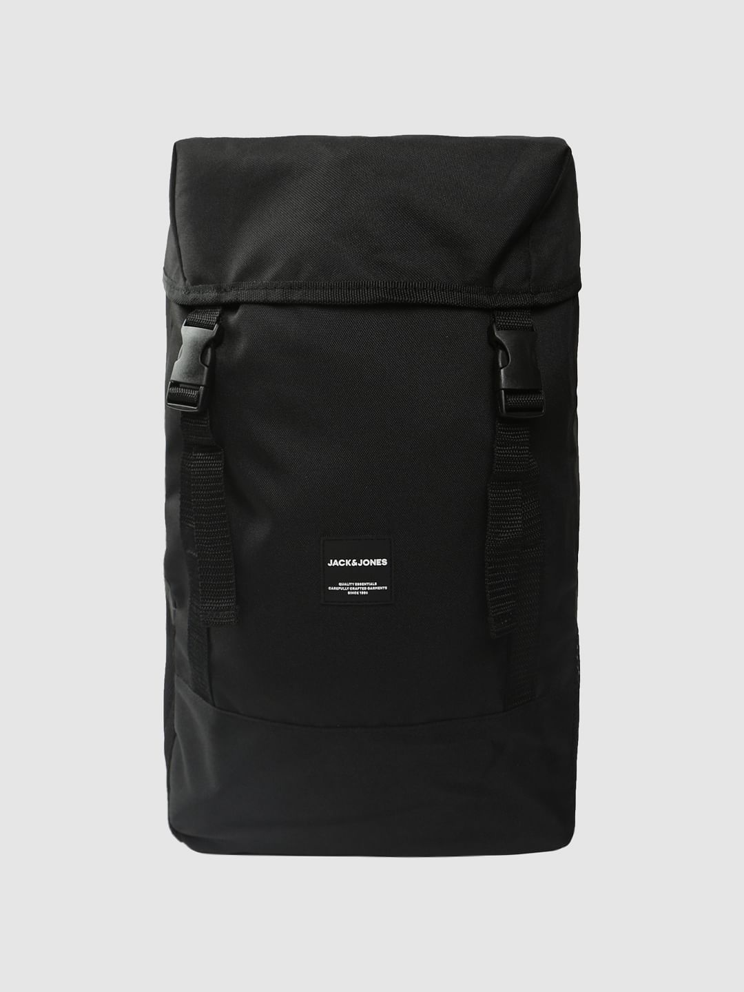 Black Buckle Flap Backpack - ONE