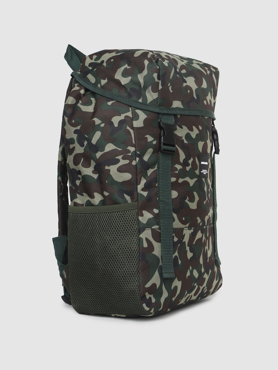 Green Camo Print Backpack