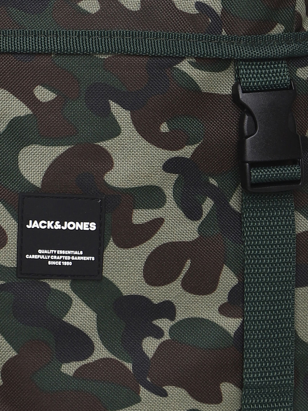 Green Camo Print Backpack