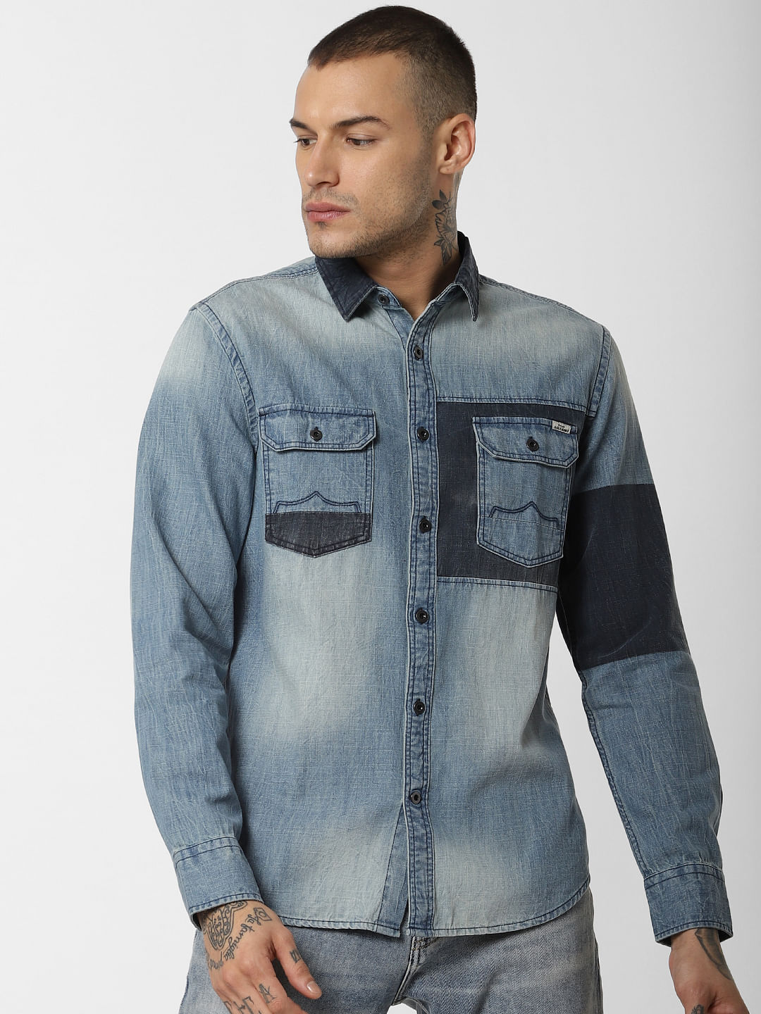 Blue Denim Full Sleeves Shirt