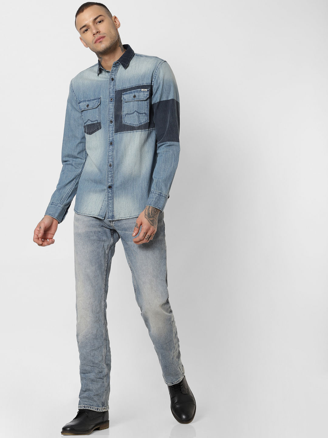 Blue Denim Full Sleeves Shirt