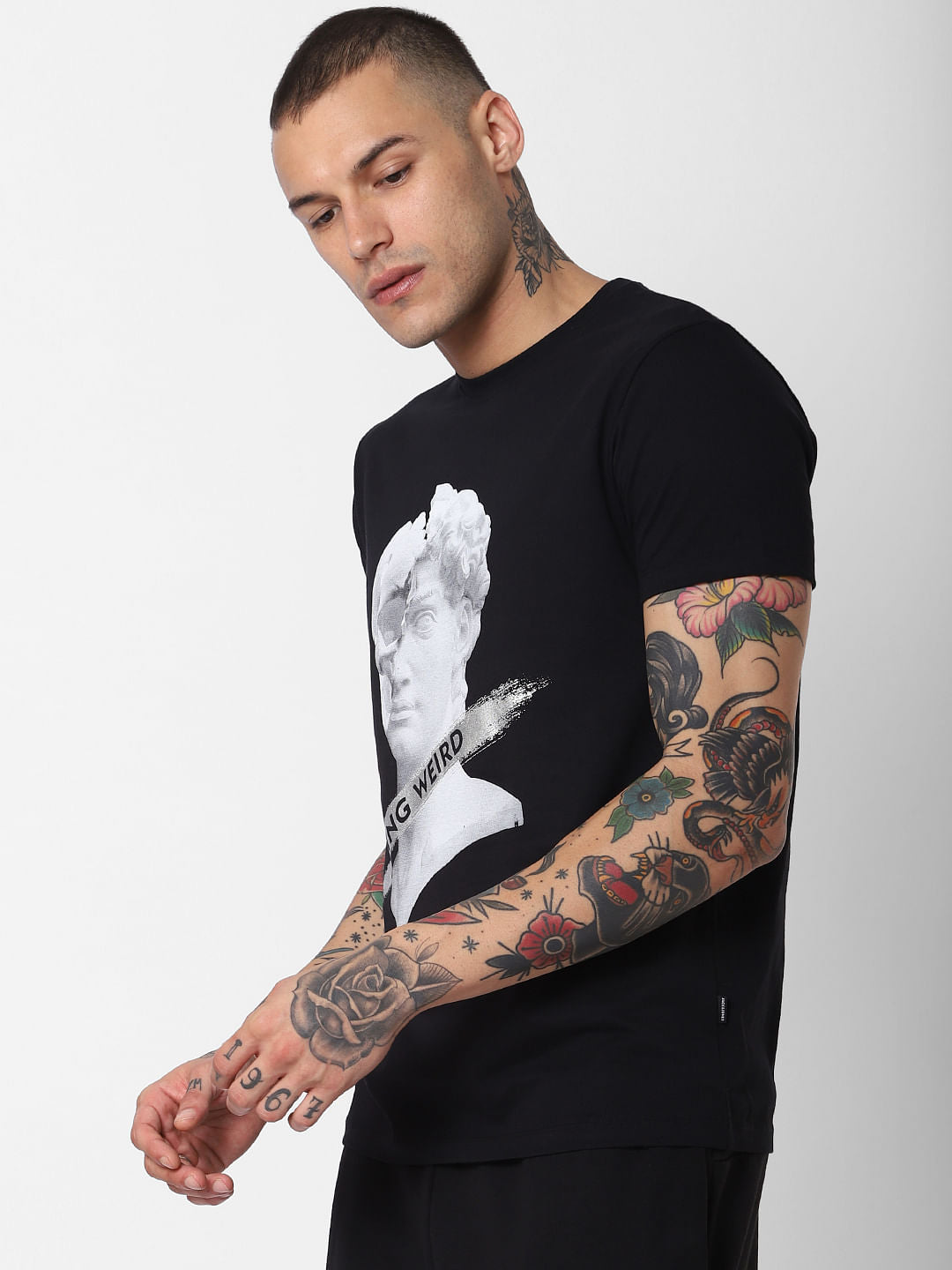 Black Being Weird Crew Neck T-Shirt