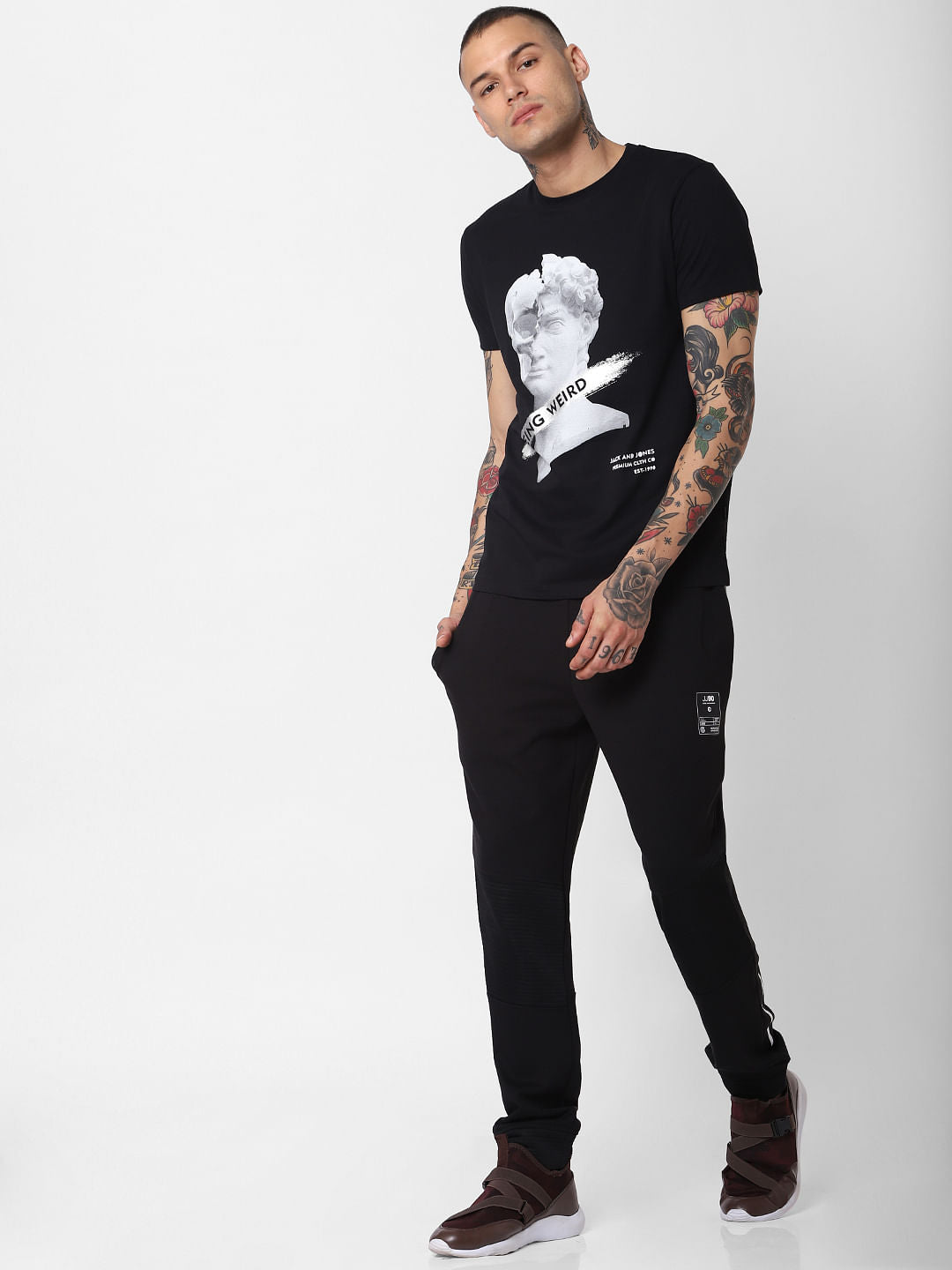 Black Being Weird Crew Neck T-Shirt