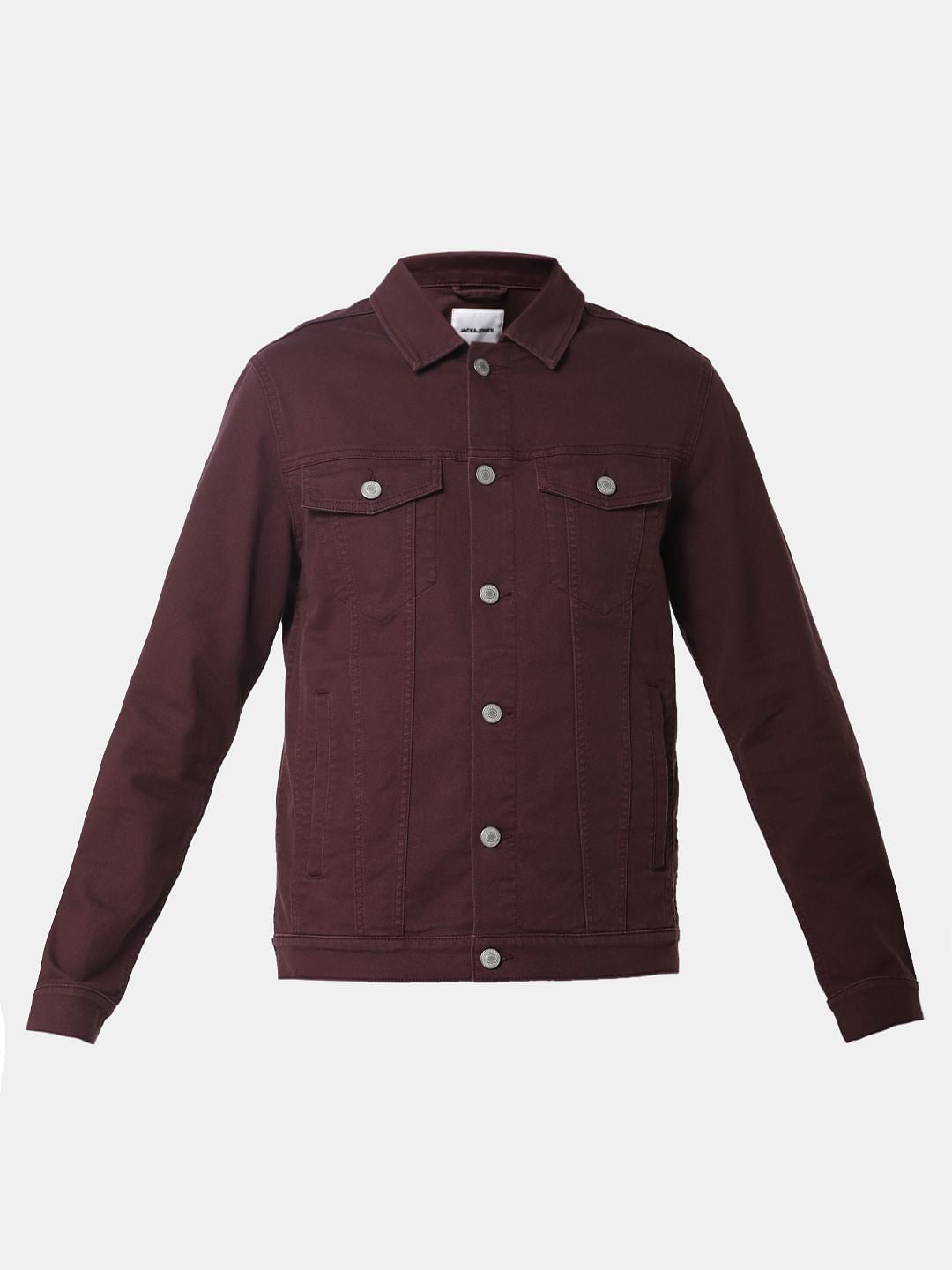 Burgundy Denim Jacket