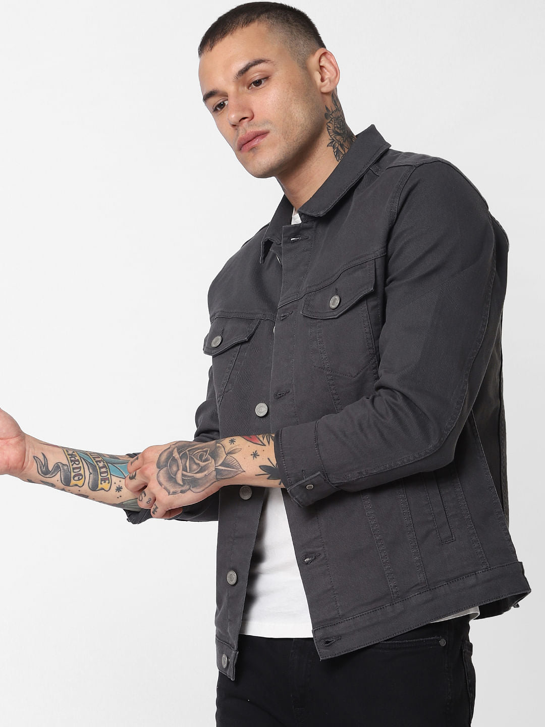 Dark Grey Denim Jacket