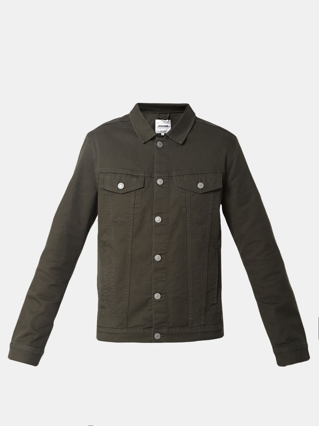 Dark Green Denim Jacket