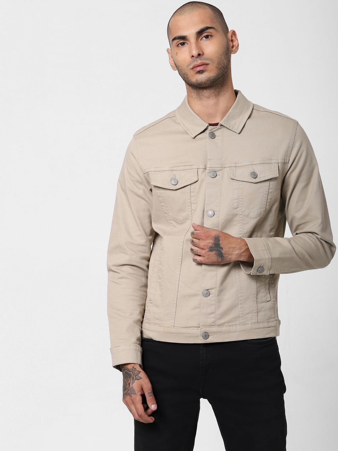 Beige Denim Jacket