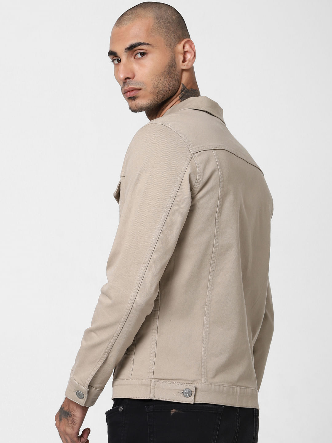 Beige Denim Jacket