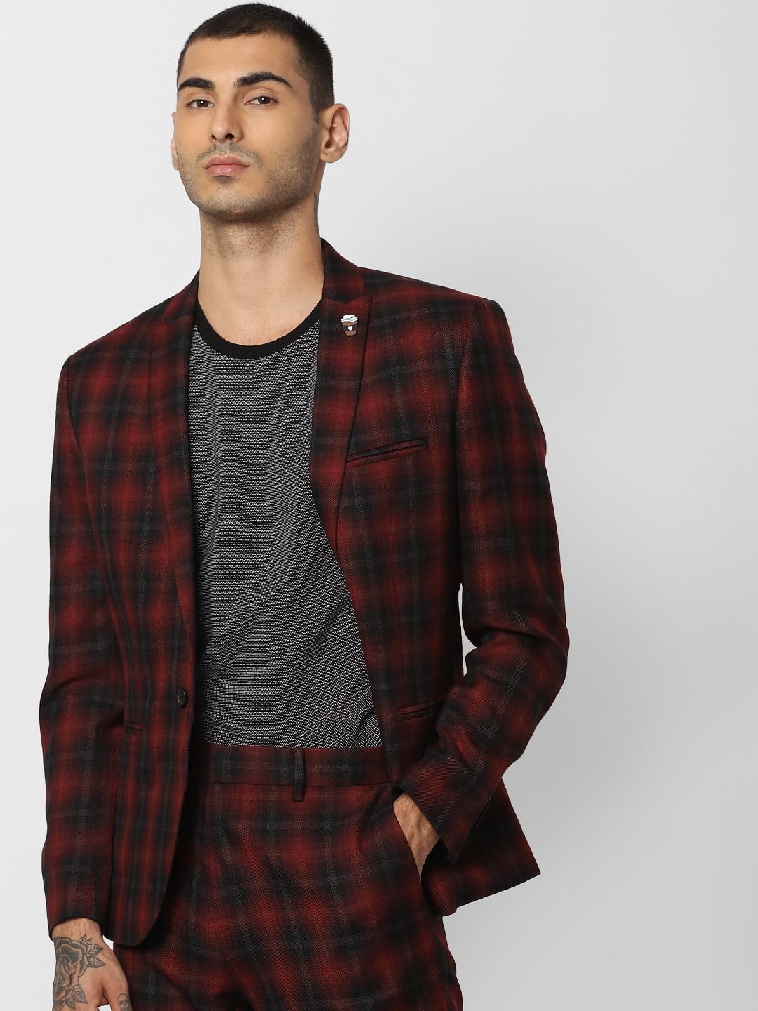 Red Check Blazer