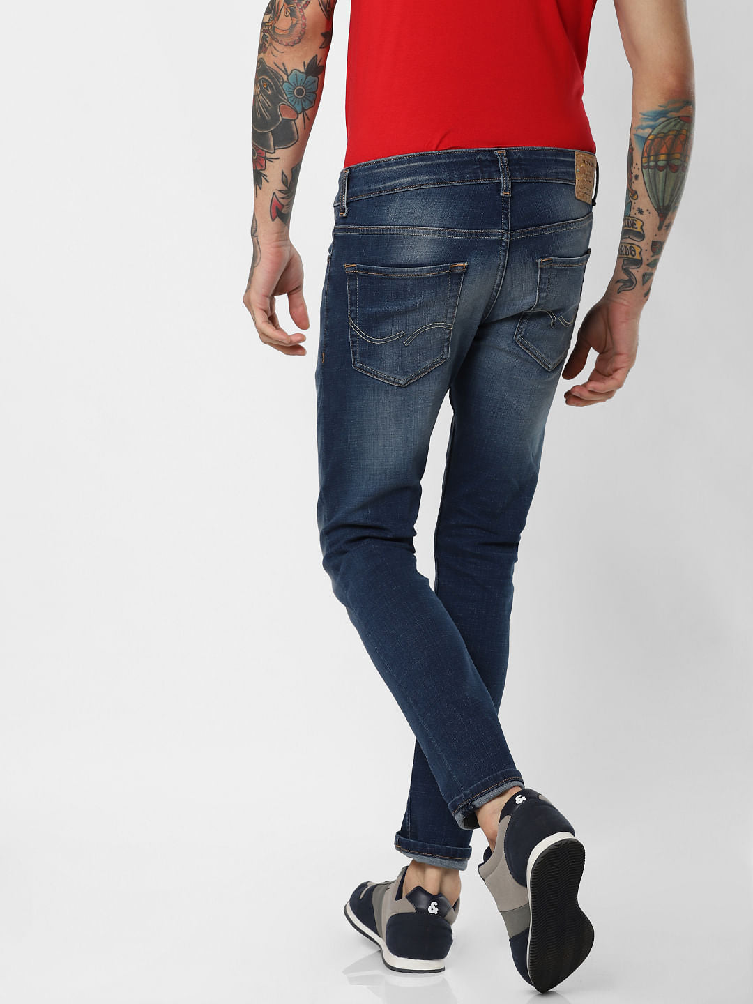 Blue Low Rise Glenn Slim Fit Jeans