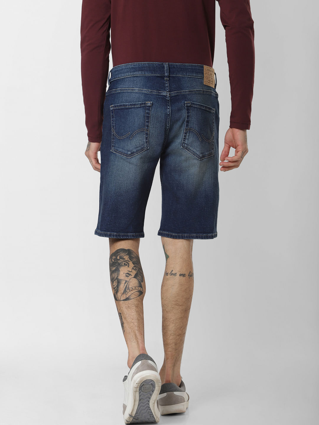 Dark Blue Denim Shorts