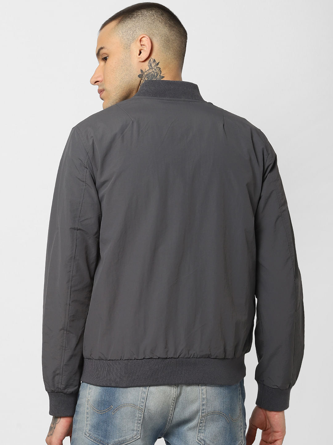 Grey Bomber Jacket