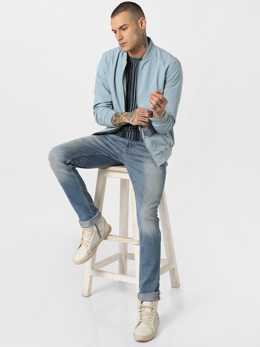 Blue Bomber Jacket - S