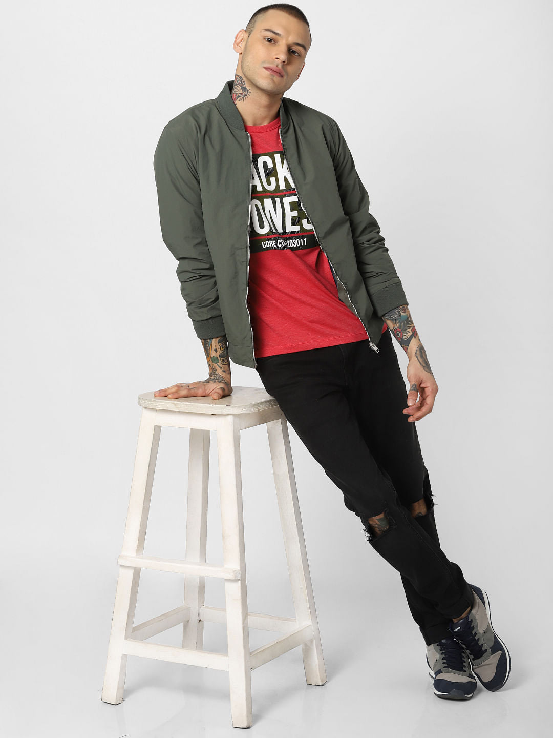 Green Bomber Jacket - S