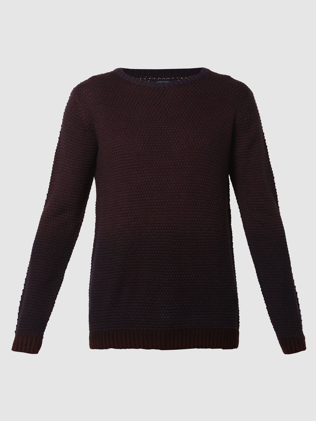 Burgundy Textured Pullover
