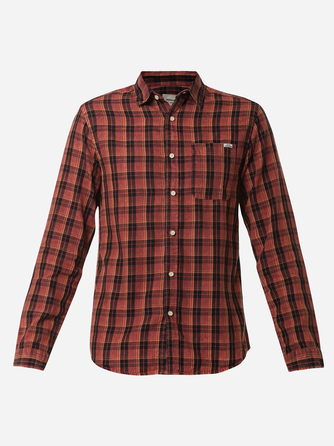 Red Check Full Sleeves Shirt