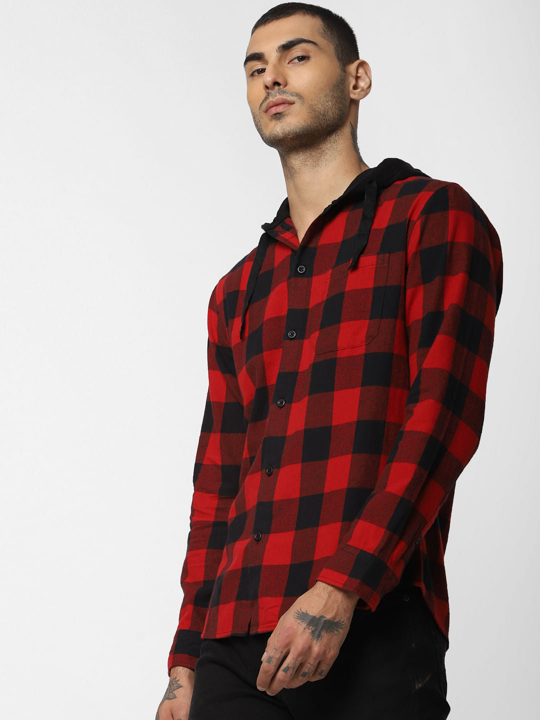 Red Check Full Sleeves Shirt
