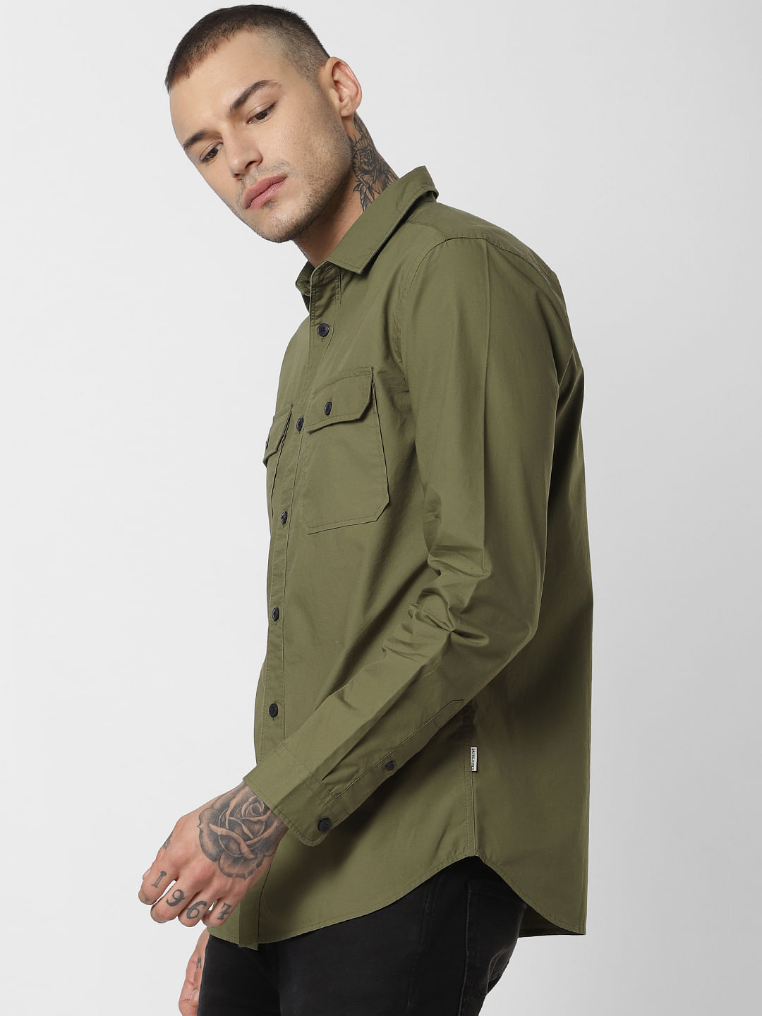 Green Full Sleeves Shirt