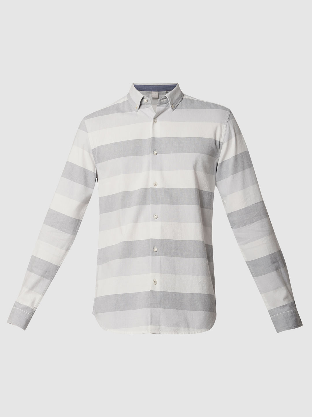White Striped Full Sleeves Shirt