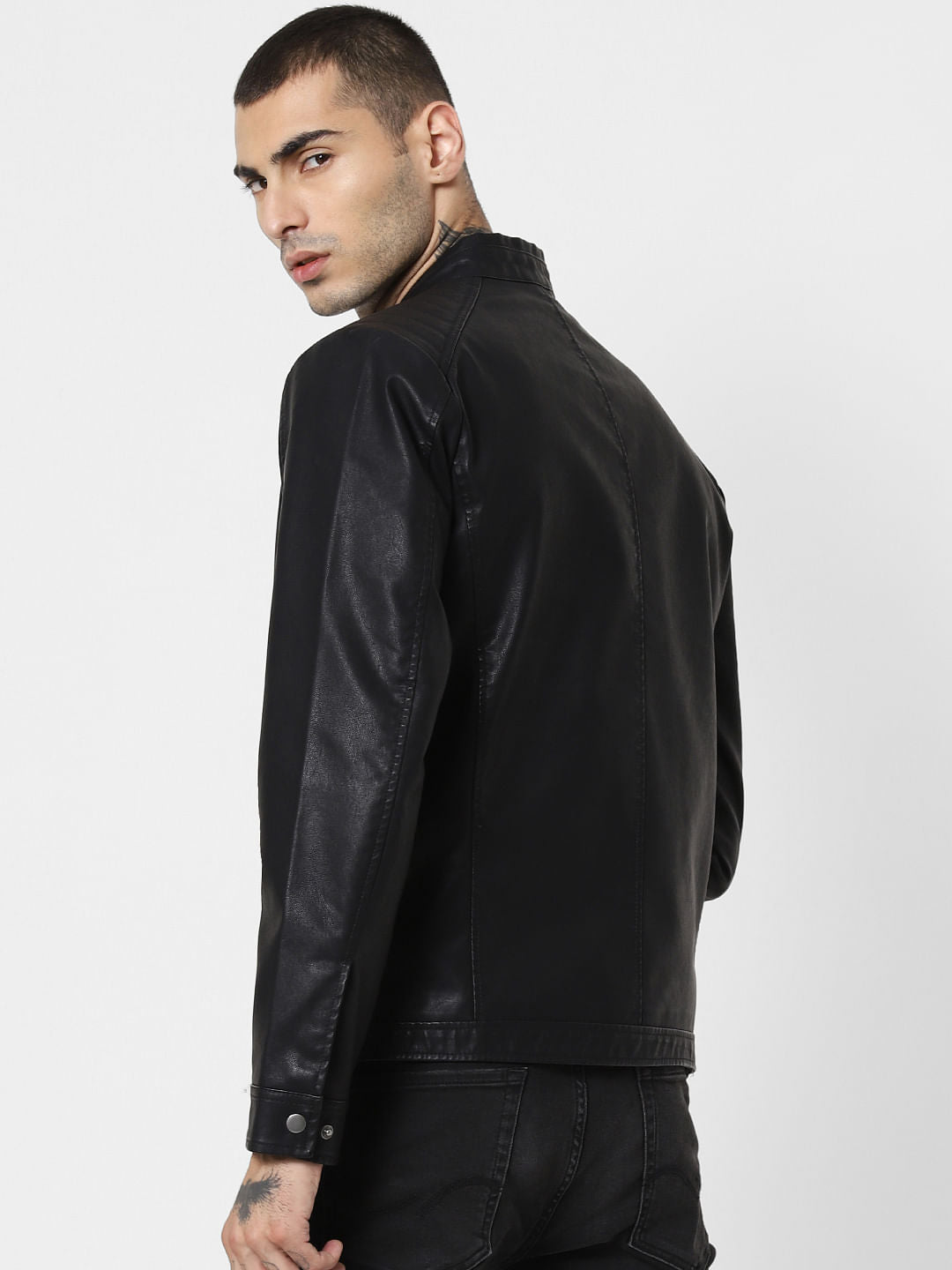 Black Pu Biker Jacket
