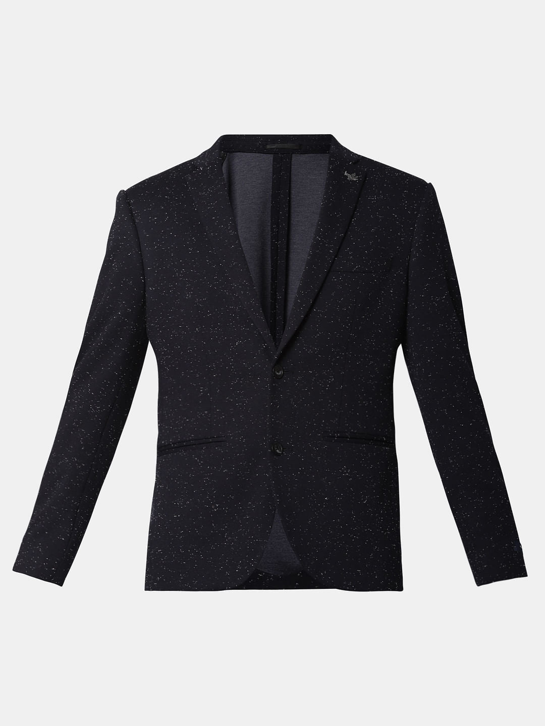 Dark Blue Printed Blazer