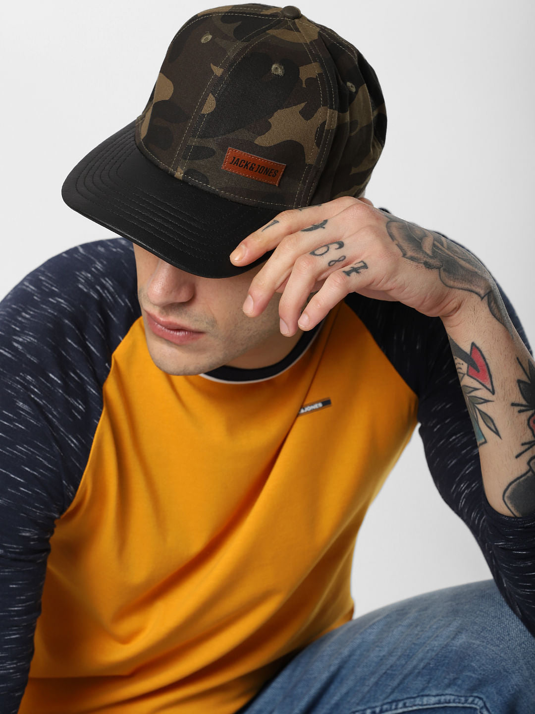 Black Camo Print Cap - ONE
