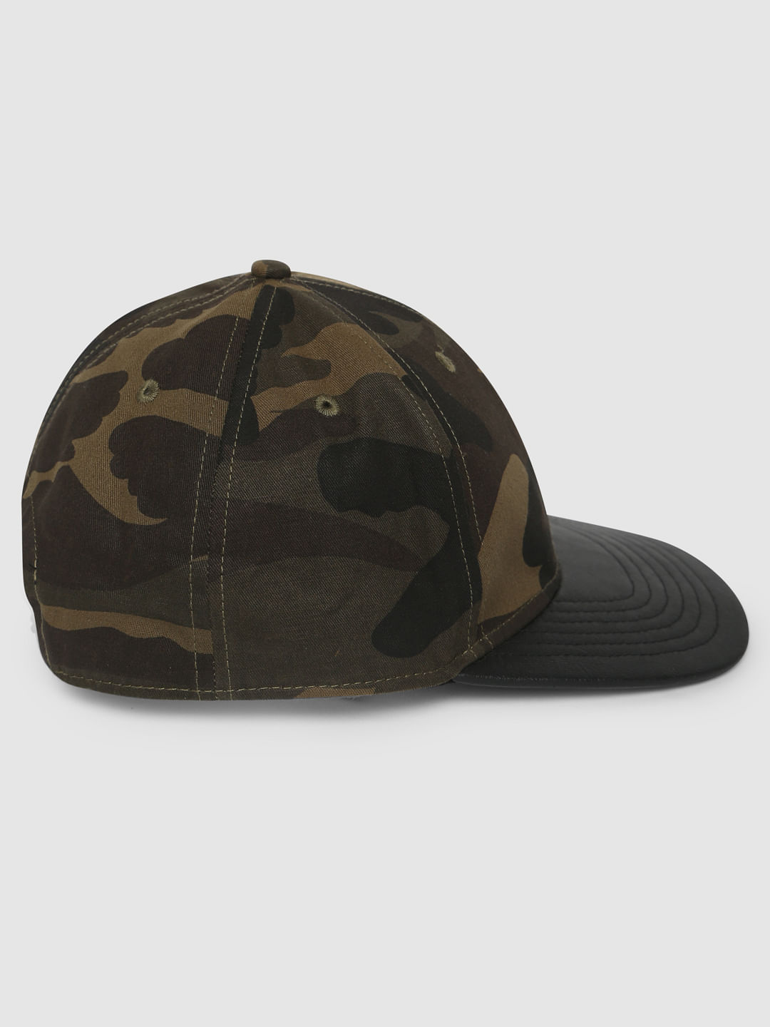 Black Camo Print Cap